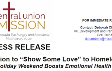 Mission to “Show Some Love” to Homeless  Holiday Weekend Boosts Emotional Health